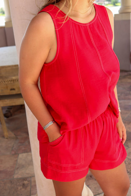 Red Stitch Set