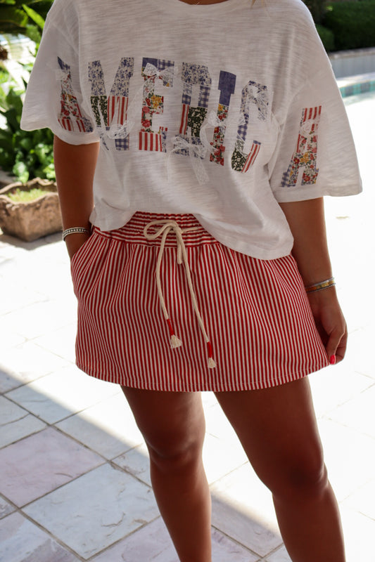 Stripe Skort