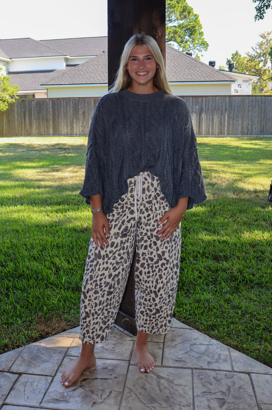 Cheetah Barrel Pants
