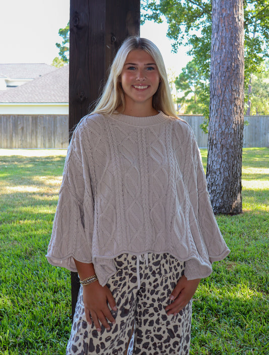 Sand Knit Sweater Top