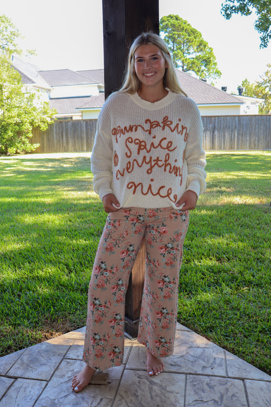 Fall Floral Jeans