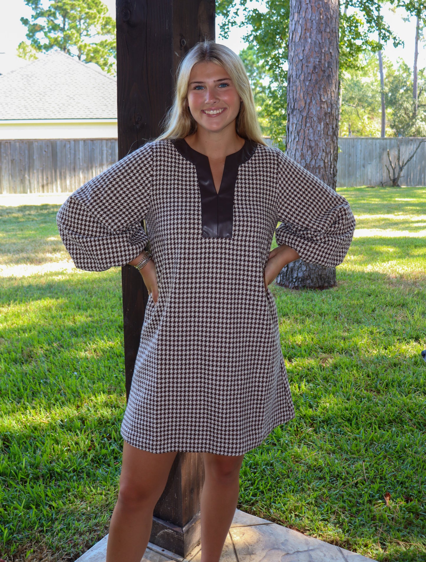 Houndstooth Dress