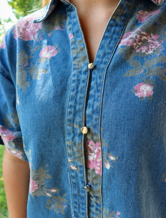 Floral Denim Dress
