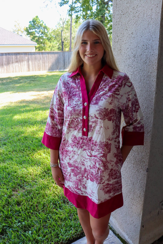 Pearl Toile Dress
