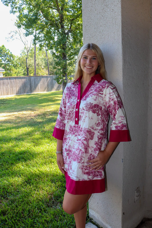 Pearl Toile Dress
