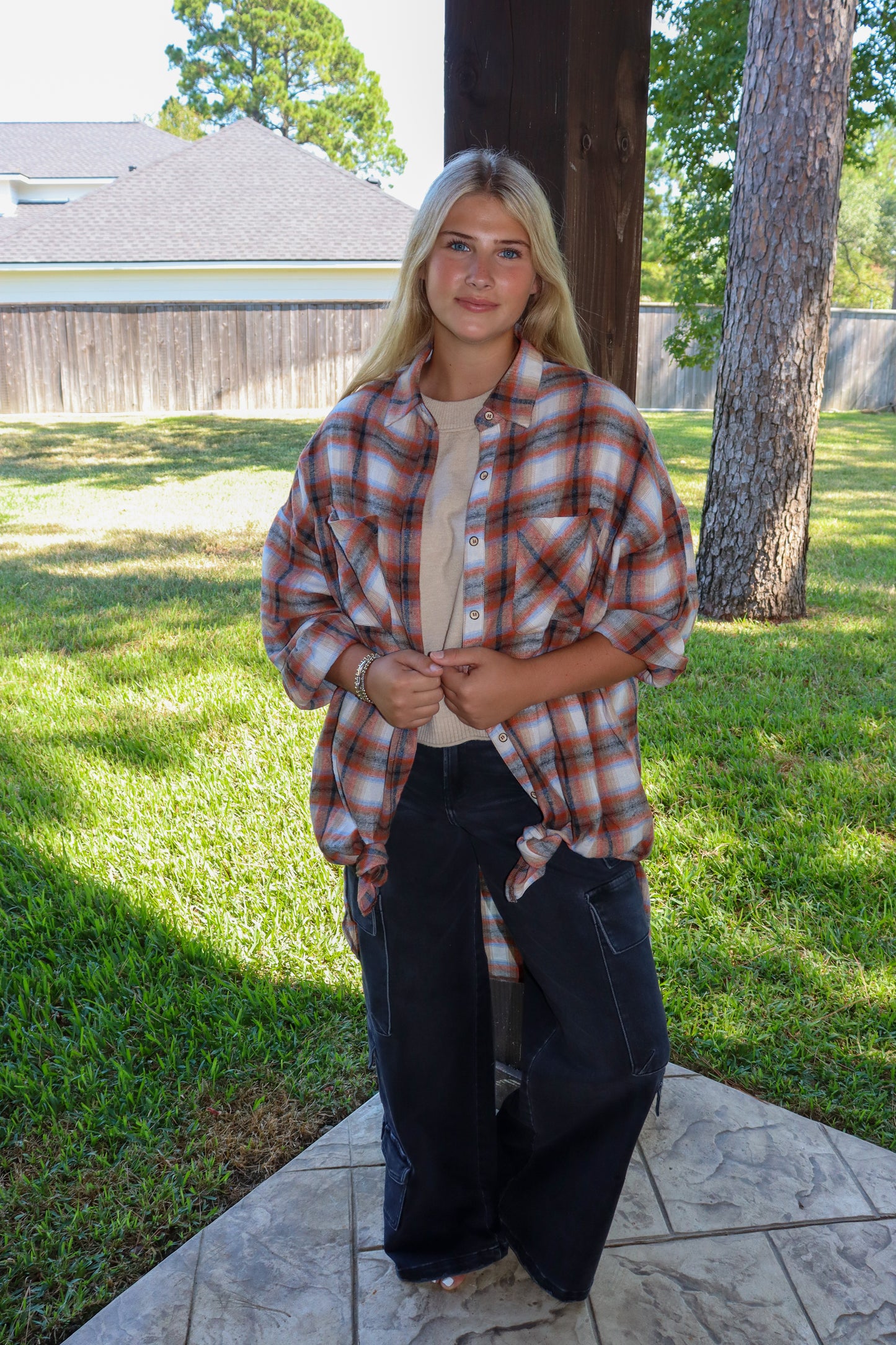 Plaid Cardigan Dress