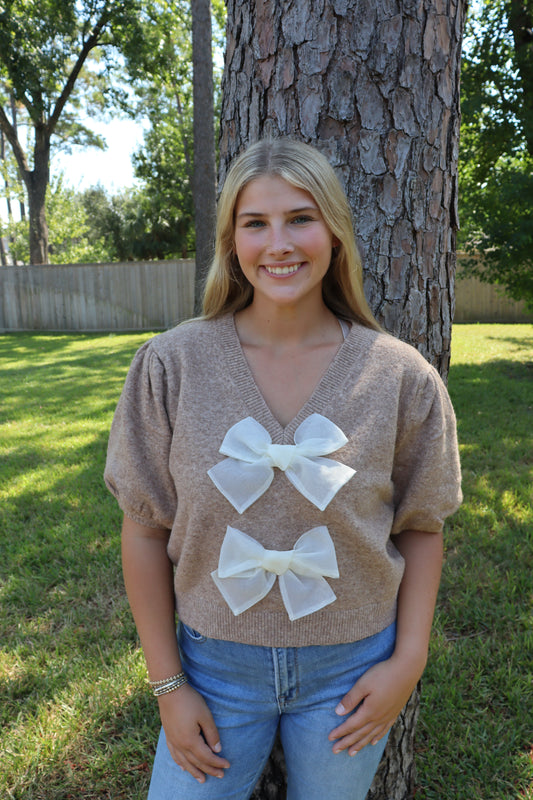 Tulle Bow Sweater