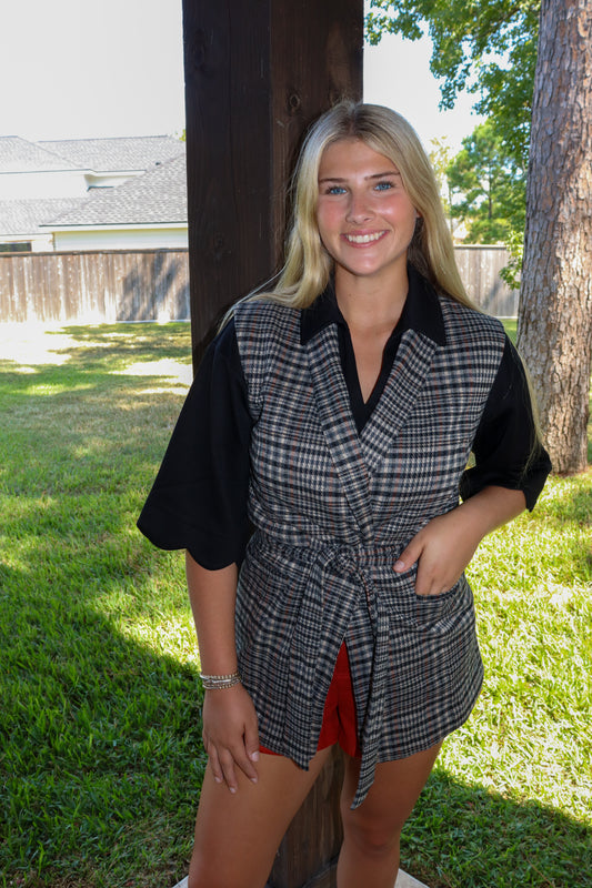Plaid Vest
