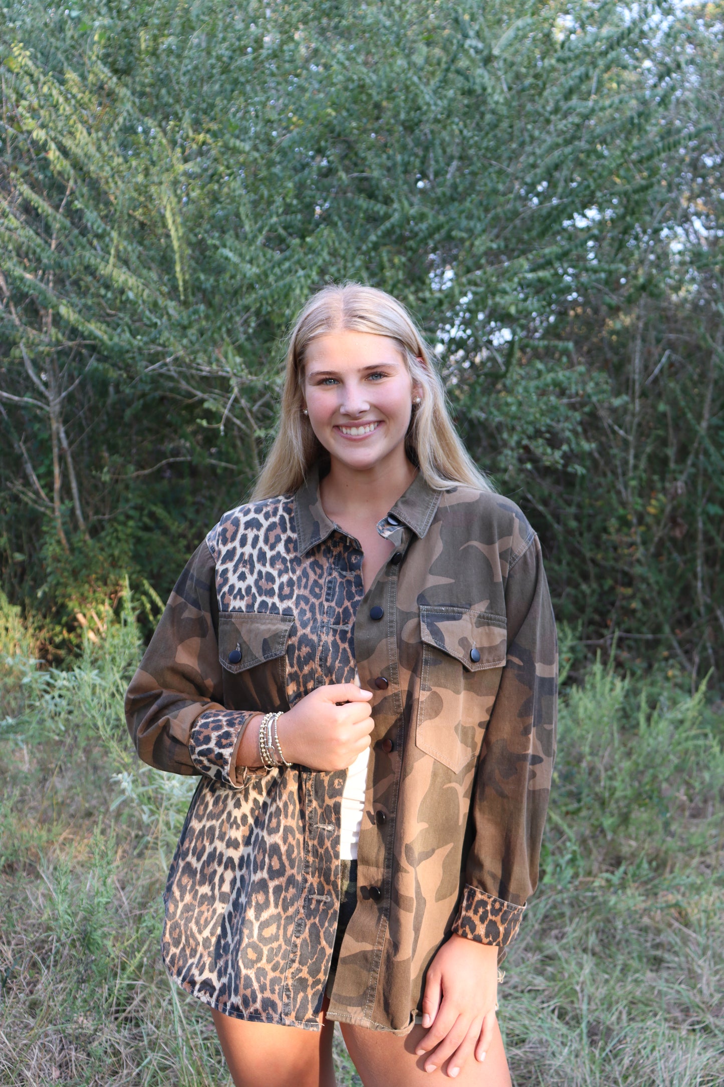 Camo & Cheetah Button Up