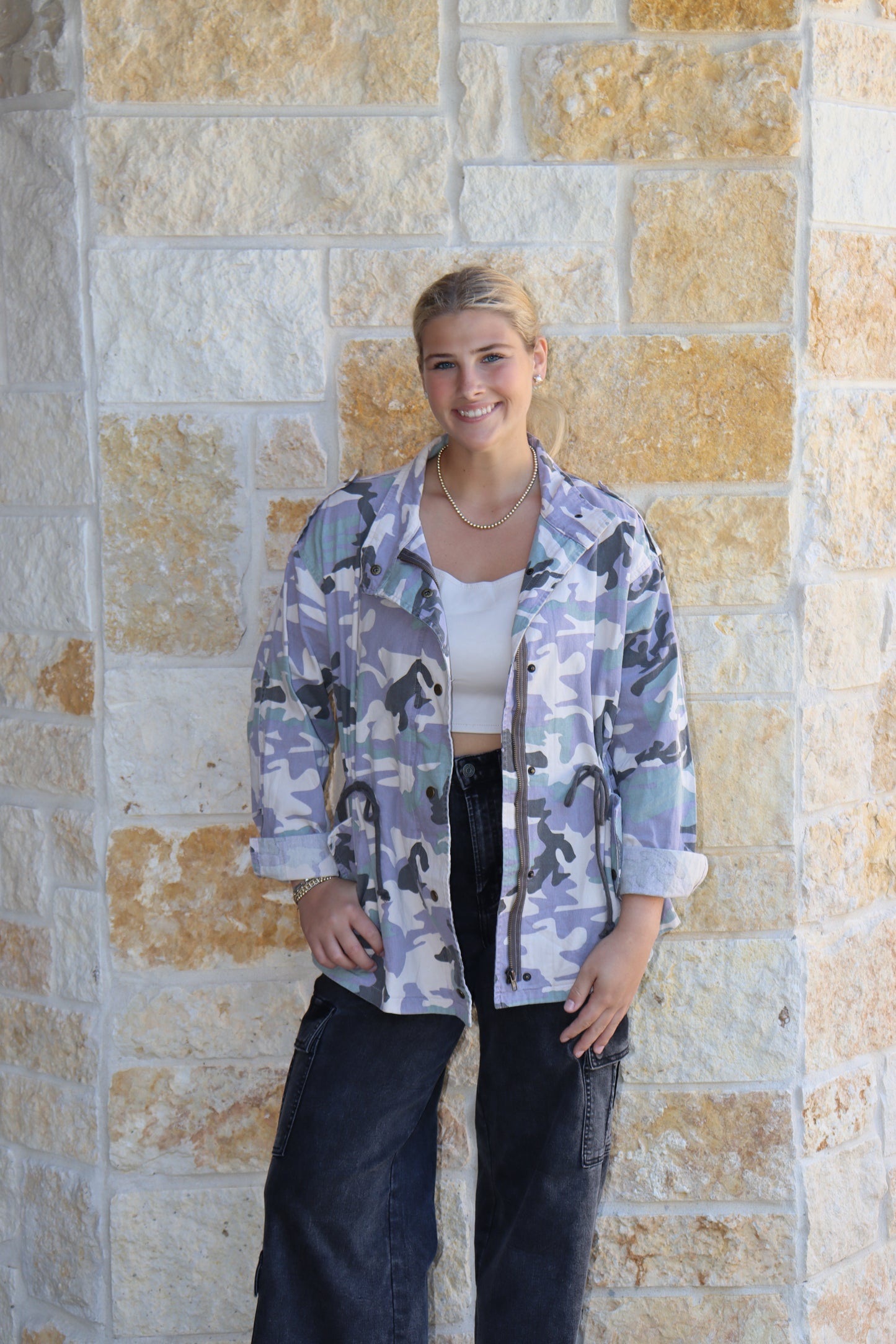 Lavender Camo Cinch Jacket