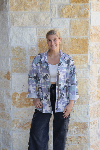 Lavender Camo Cinch Jacket