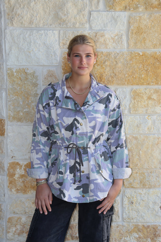 Lavender Camo Cinch Jacket