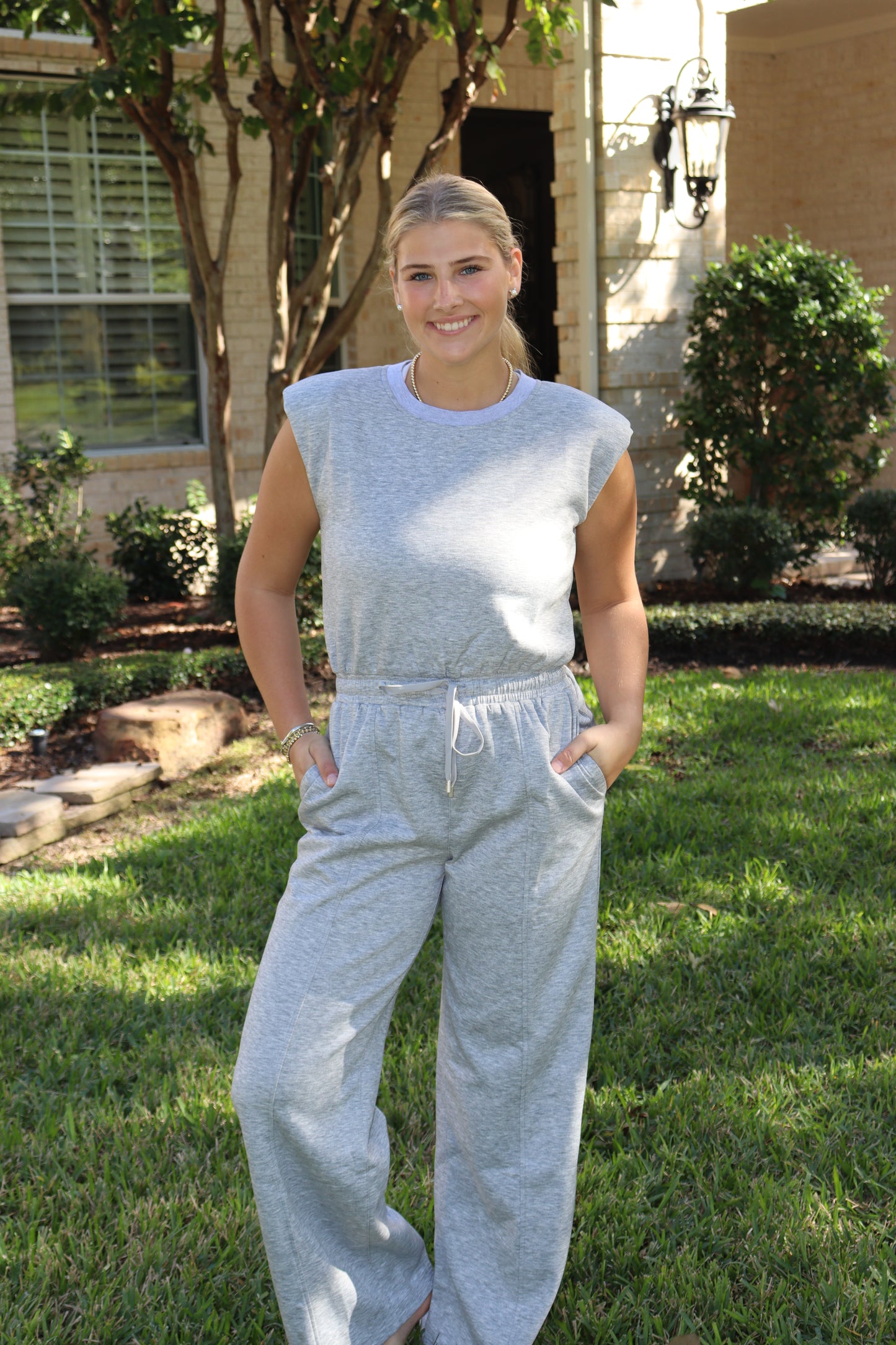 Heather Grey Jumpsuit