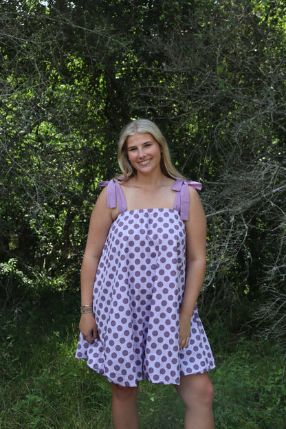 Purple on Purple Polka Dot Dress