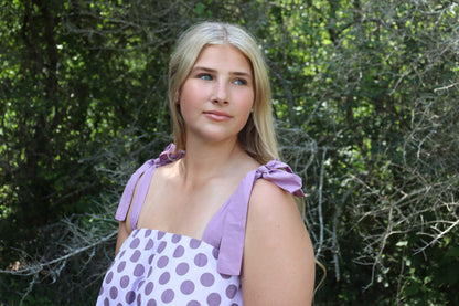 Purple on Purple Polka Dot Dress