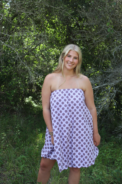 Purple on Purple Polka Dot Dress