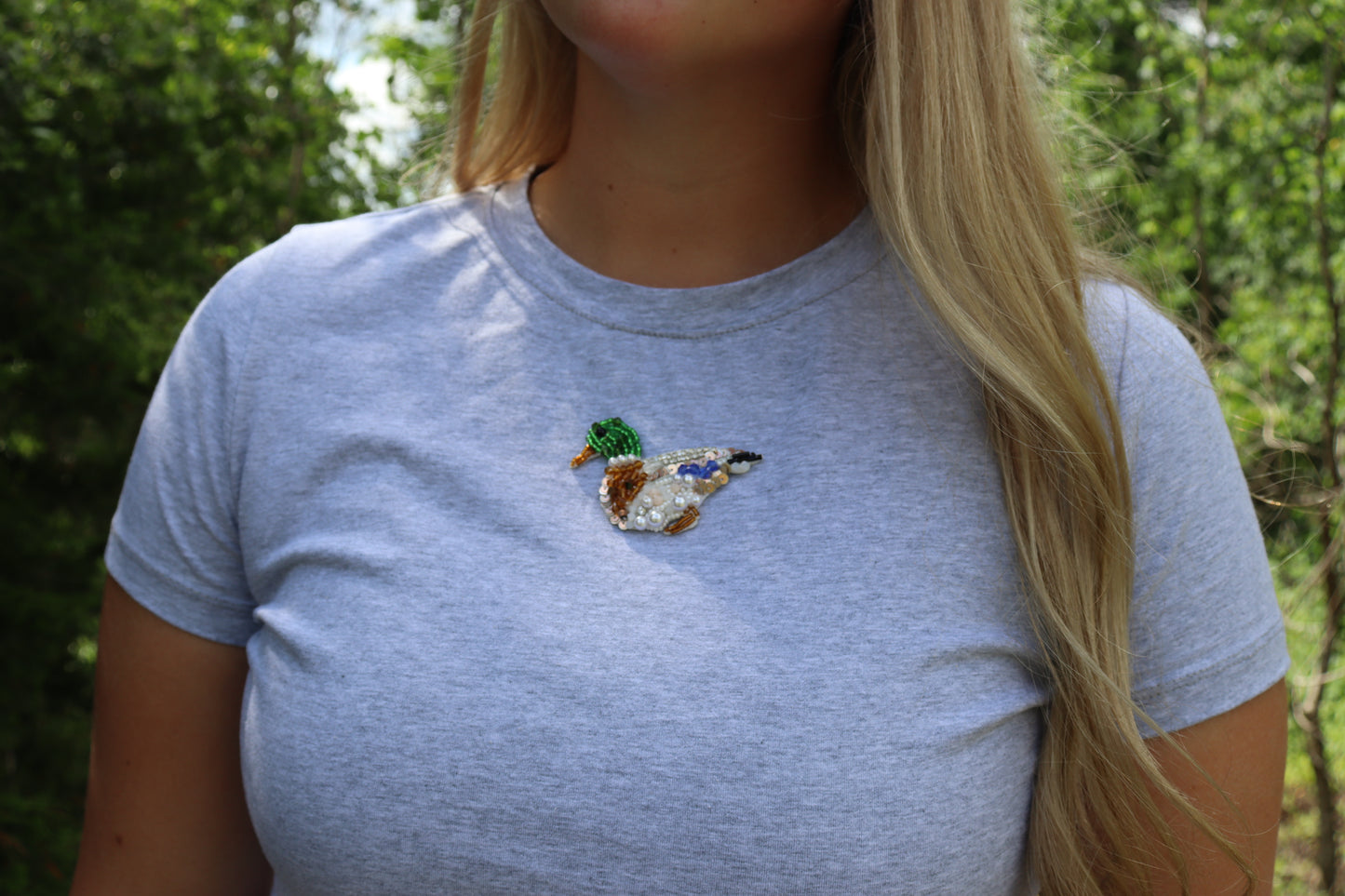 Beaded Duck Baby Doll Tee