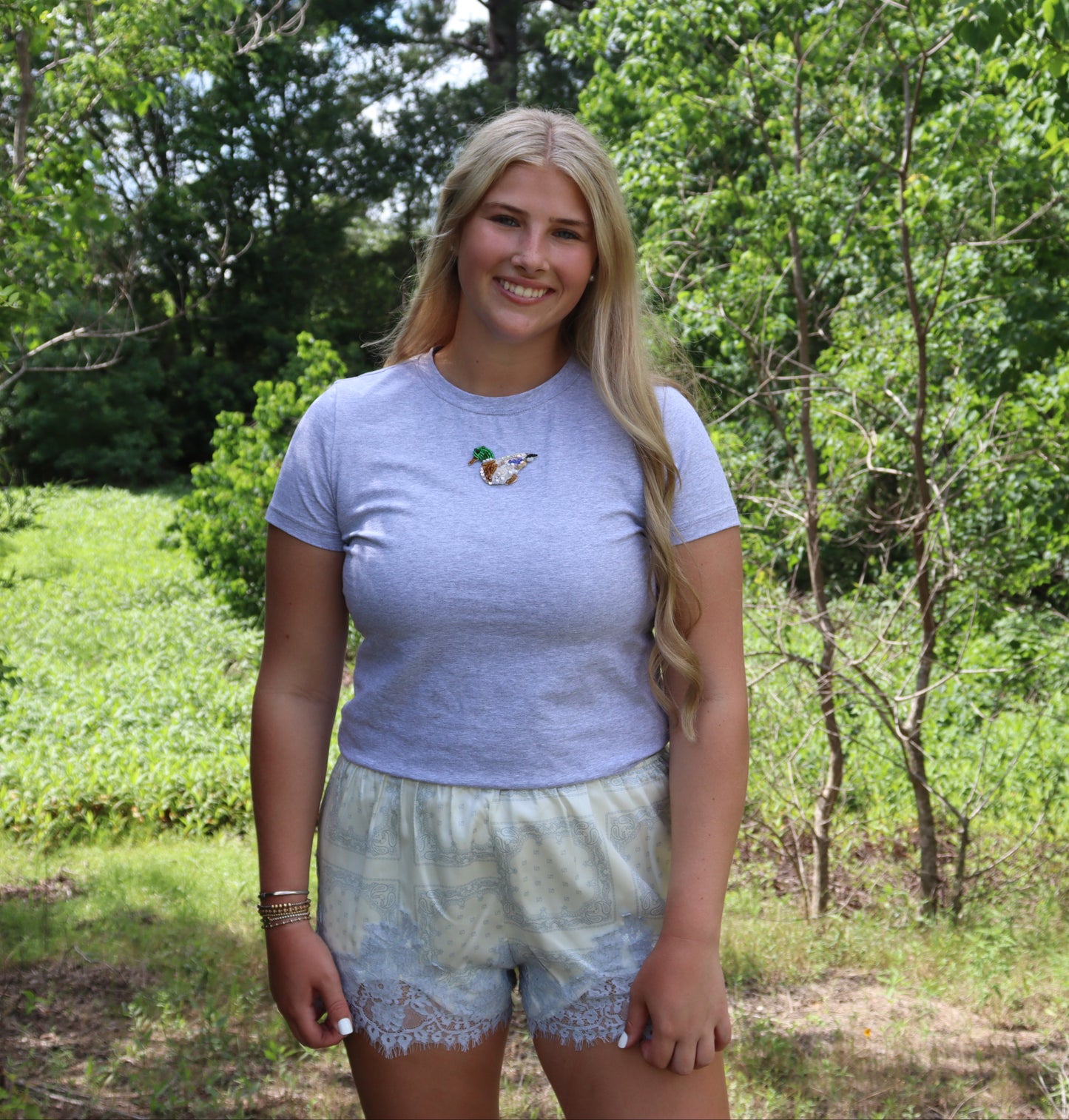 Lace Trim Bandana Shorts