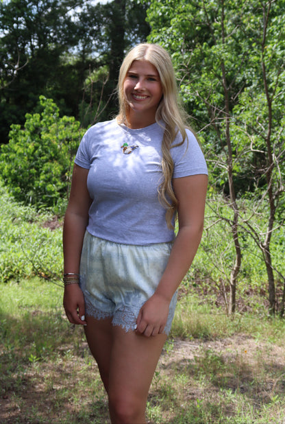 Beaded Duck Baby Doll Tee