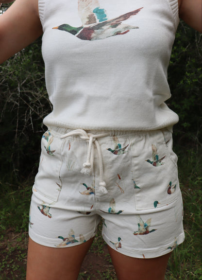 Watercolor Duck Shorts