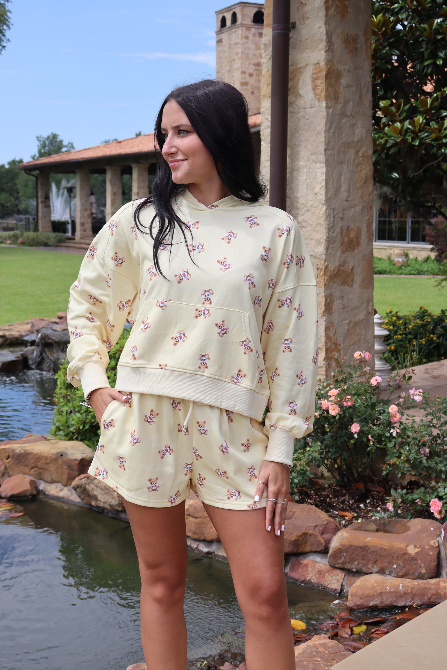 Butter Yellow USA Bear Set