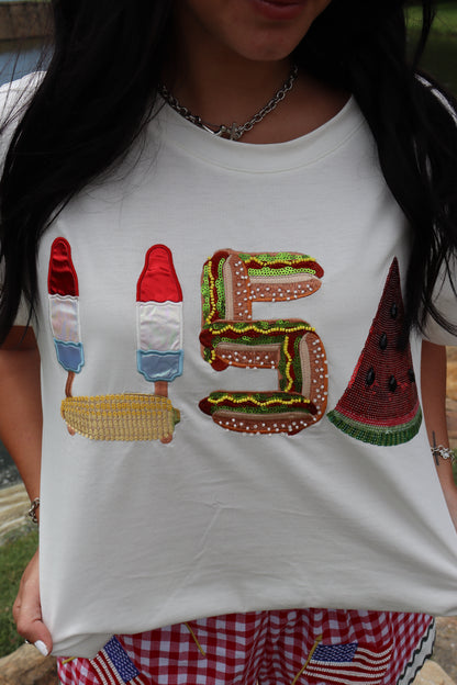 Queen of Sparkles USA Icon Tee