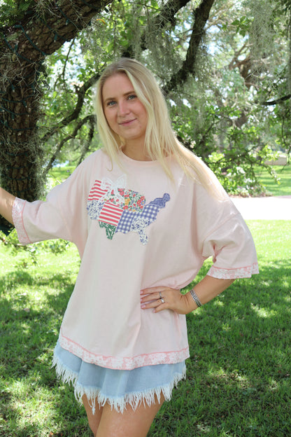 Blush Map Tee