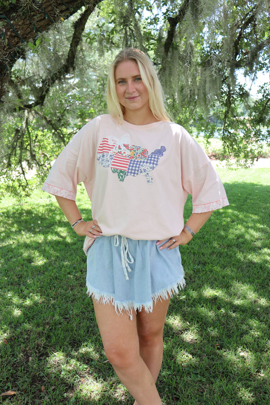 Blush Map Tee