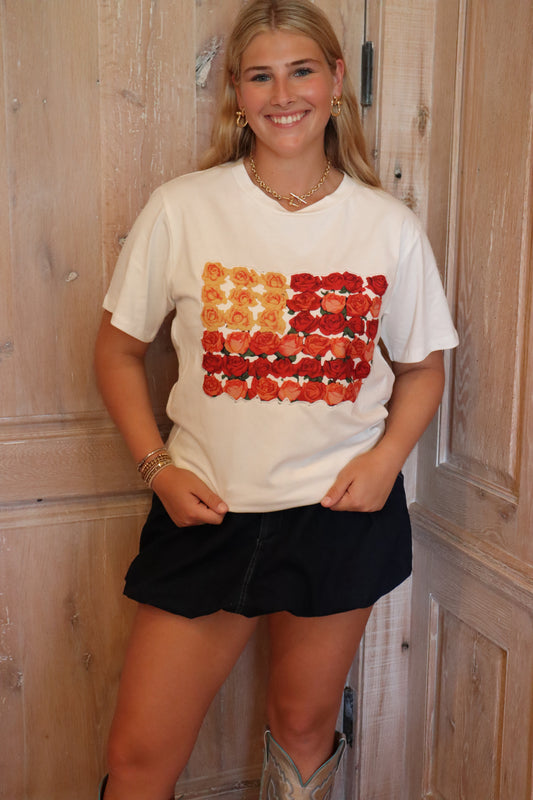 Roses Flag Patch Tee