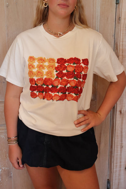 Roses Flag Patch Tee
