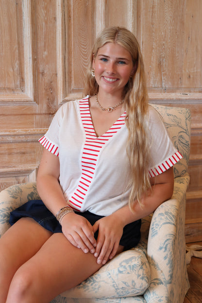 Red Stripe Tee