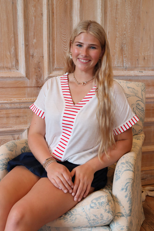 Red Stripe Tee