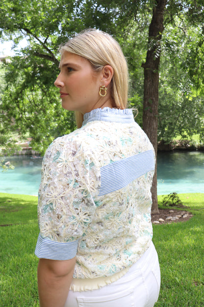 Eyelet Floral Top