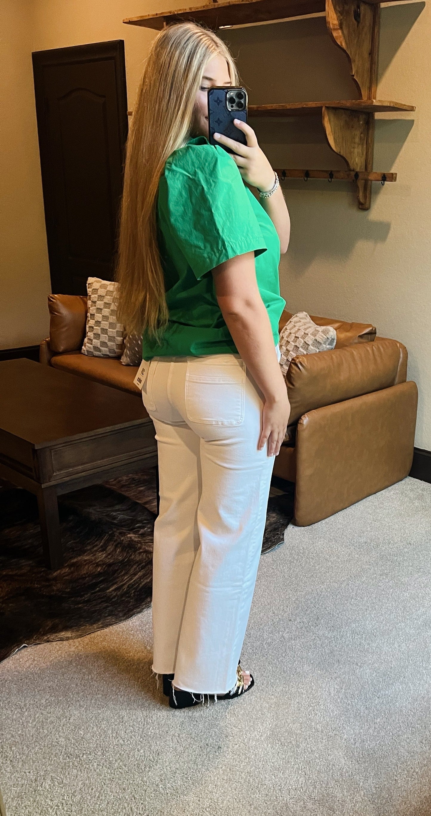 Mica White Raw Hem Jeans