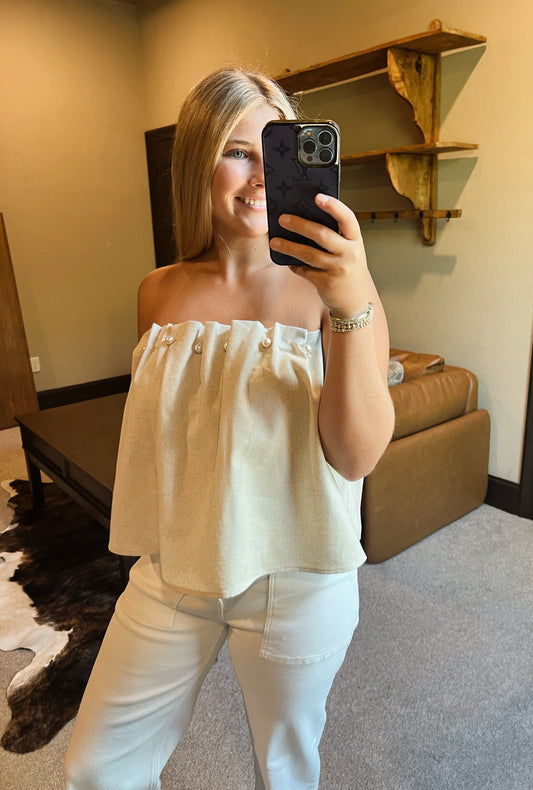 Pearl Linen Tank