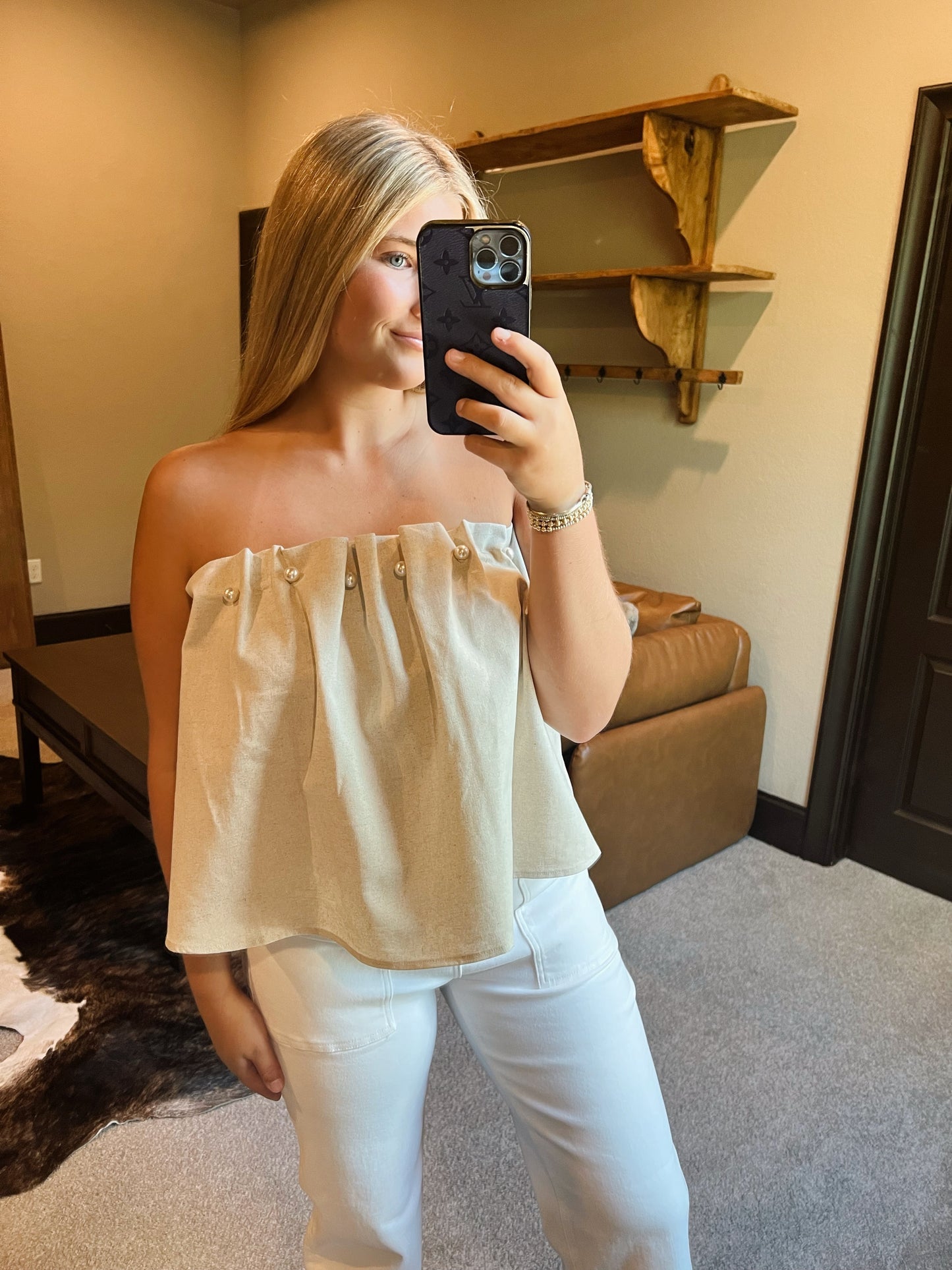 Pearl Linen Tank