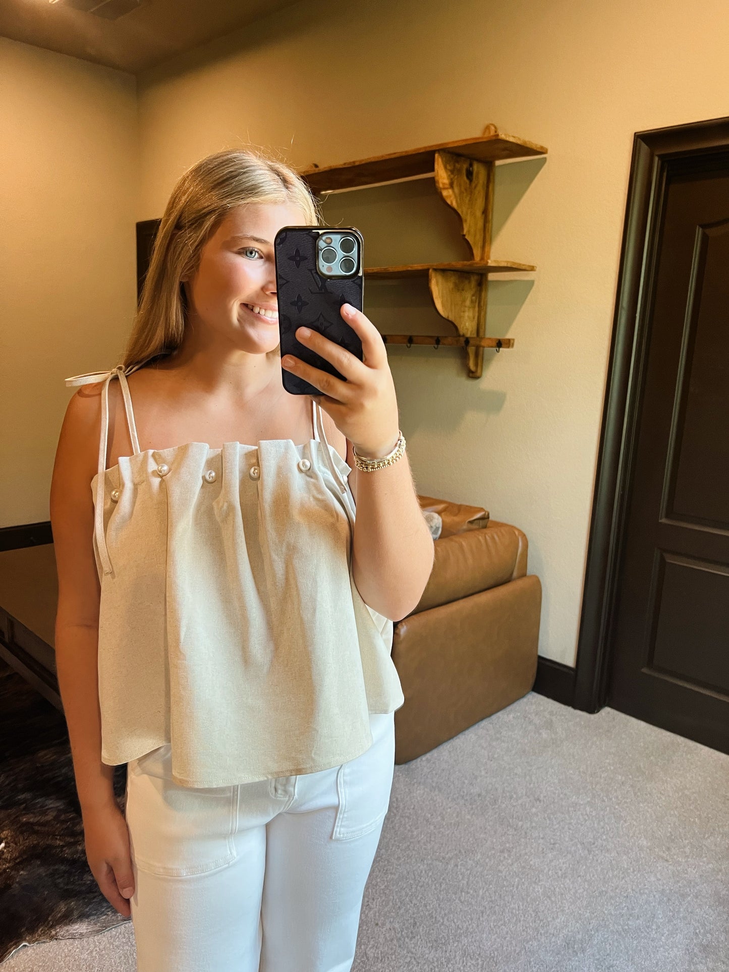 Pearl Linen Tank