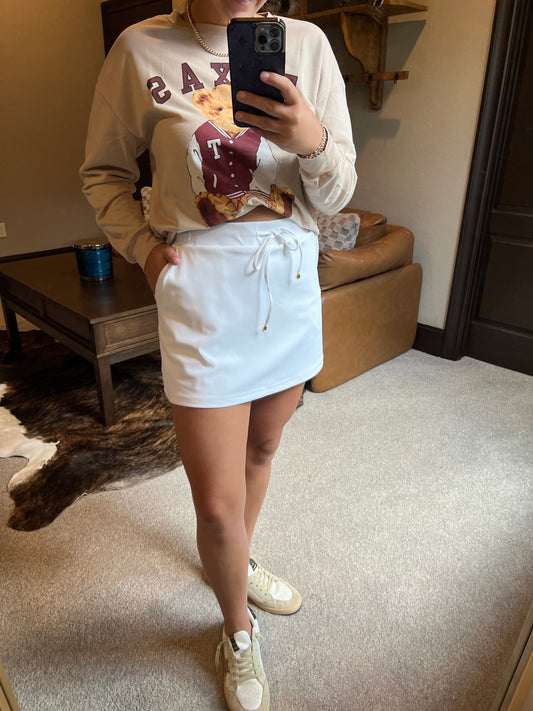 White Skort