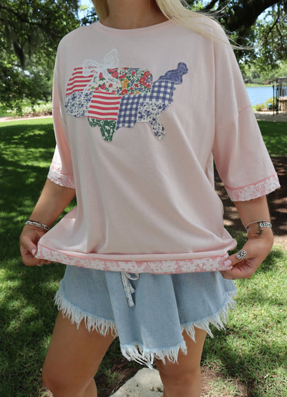 Blush Map Tee