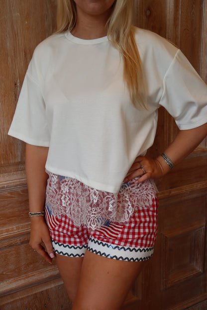 Asymmetrical Lace Top