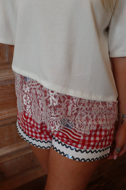 Asymmetrical Lace Top