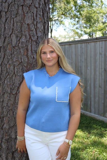 Pearl Pocket Sweater Tank