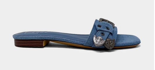 Darryl Denim Buckle Sandals